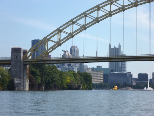 duck from far away Pittsburgh sailboat