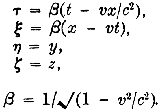 Lorentz transformation