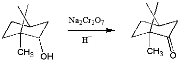 oxidation of borneol to camphor