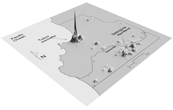 isometric graph over map example