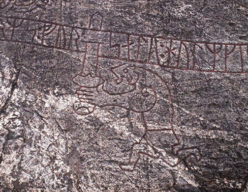 detail Ramsund runesteen Sö 101