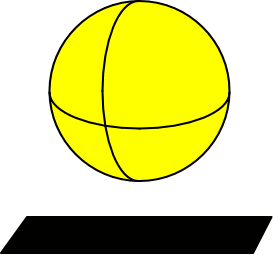 See a yellow bouncing ball