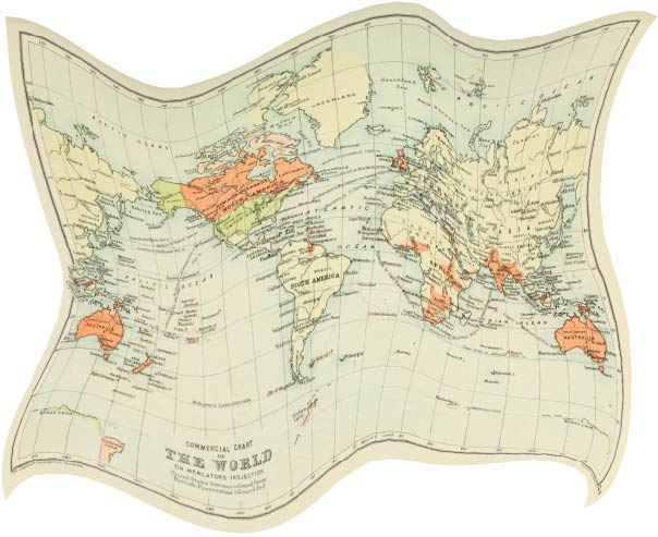 deformed Mercator map
