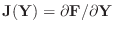 $ \mathbf{J}(\mathbf{Y})=\partial\mathbf{F}/\partial\mathbf{Y}$