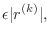 $\displaystyle \epsilon \vert r^{(k)}\vert,$