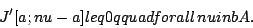 \begin{displaymath}J'[a; nu-a] leq 0 qquad forall\, nuin bA.\end{displaymath}