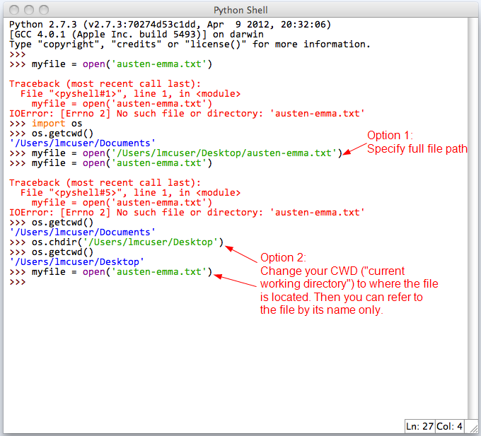 file path in python