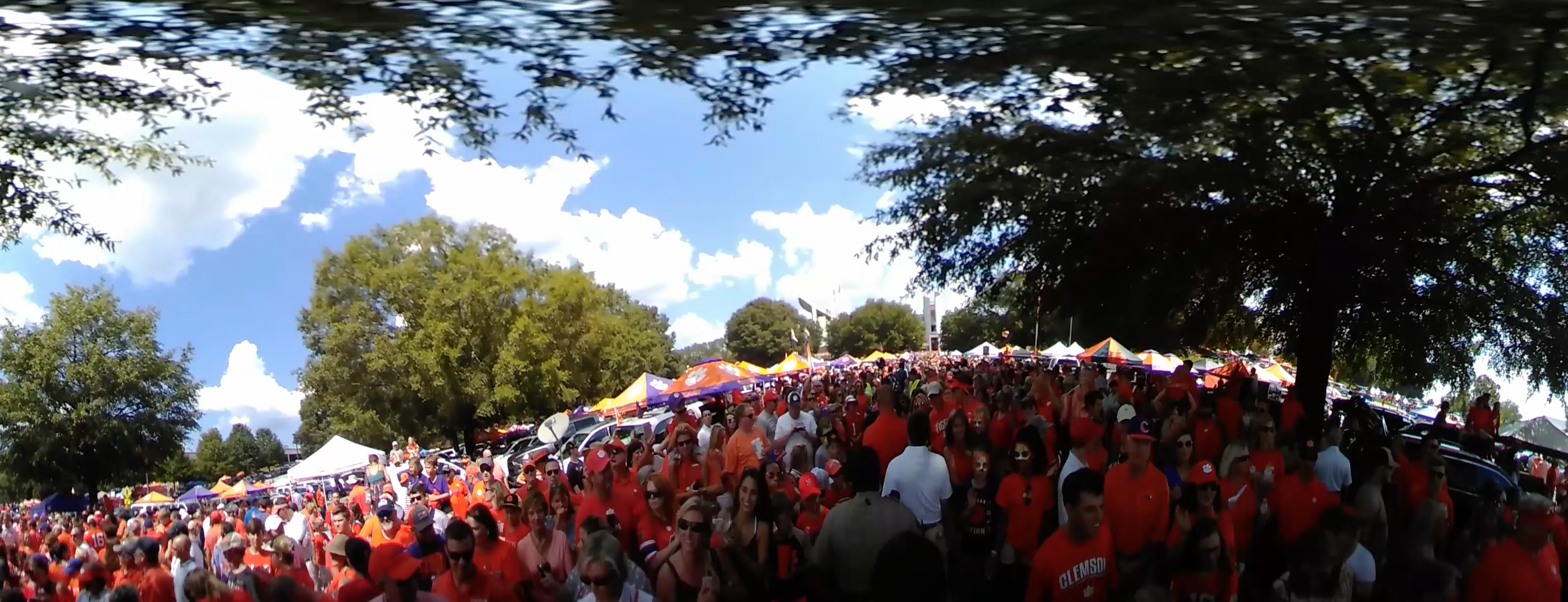 360 still of Clemson fans.