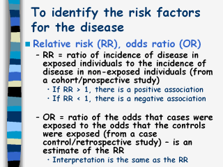 8 9 10 11 12 13 14 15 16 17 18 19 21 22 23 24 25 26 27 28 29 30 Review Relative Risks Are Estimated From Prospective Studies Which Are Described On Slide 16 Individuals Who Are Exposed And Not Exposed To A Risk Factor Are Identified At