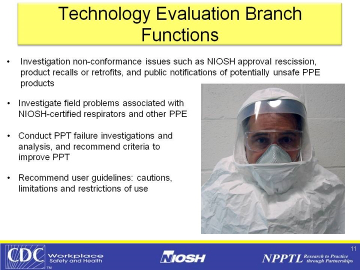 Types of Respiratory Protection, NPPTL, NIOSH